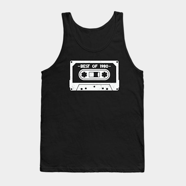 Best of 1980 Retro Cassette Tape 1980 Birthday Tank Top by SLAG_Creative